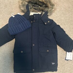 OshKosh B'gosh Navy Jacket with Faux Fur Trim